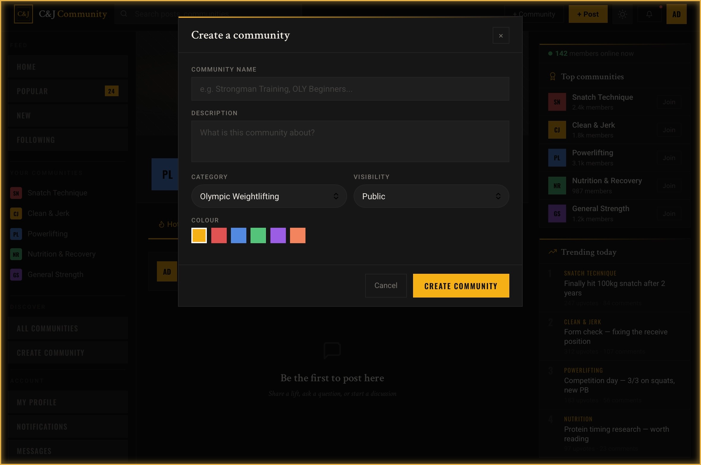 C&J Community — create community